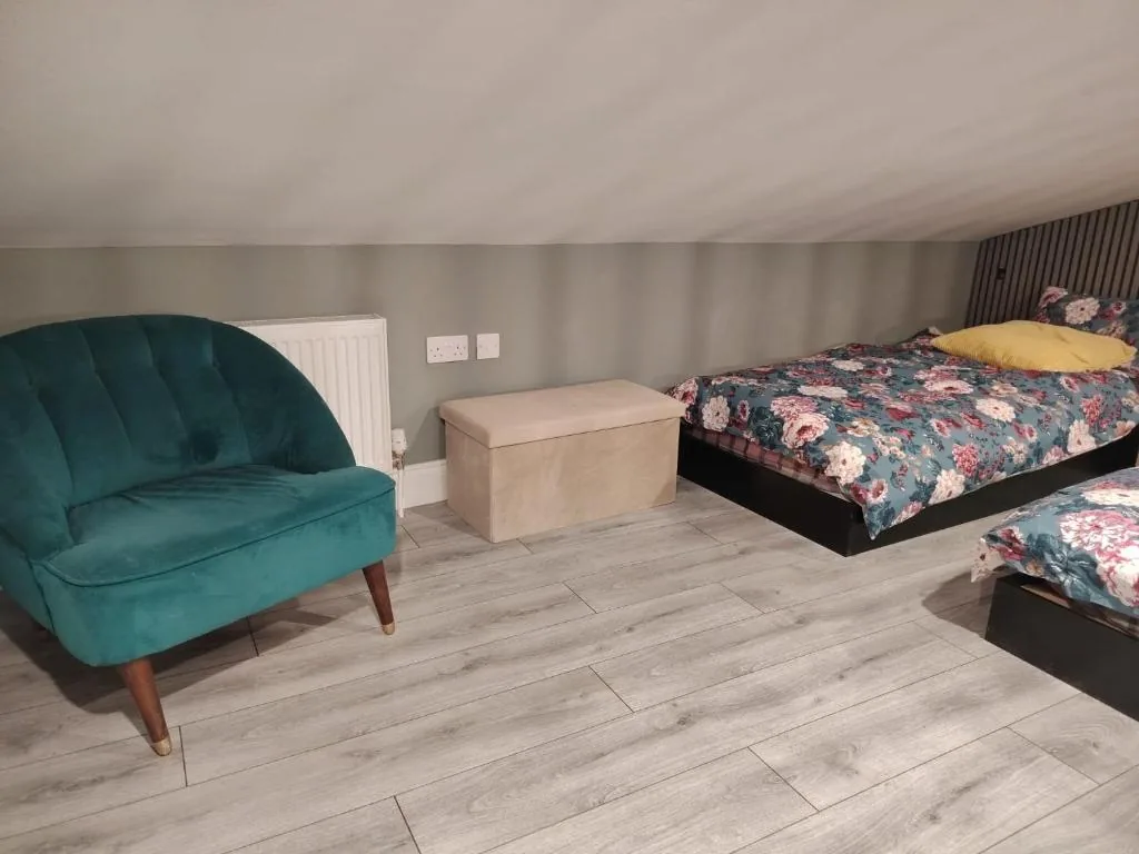 Cosy seating corner in the loft bedroom